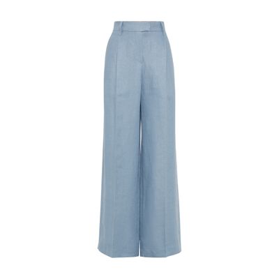 Brunello Cucinelli Loose Pleated Trousers In Blue
