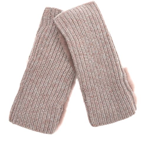YVES SALOMON Rex rabbit fur mittens