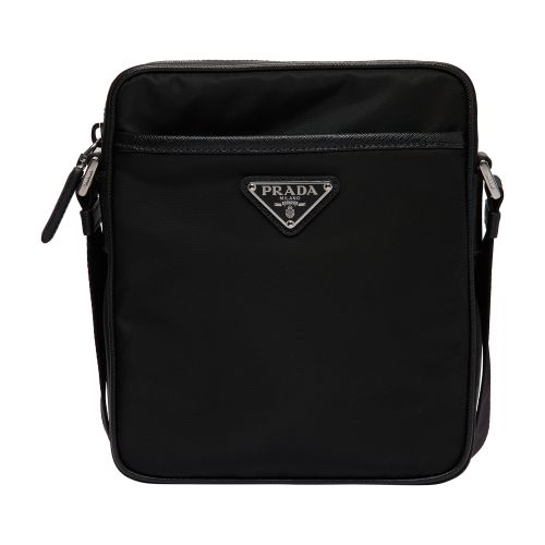 Re-Nylon and Saffiano leather shoulder bag