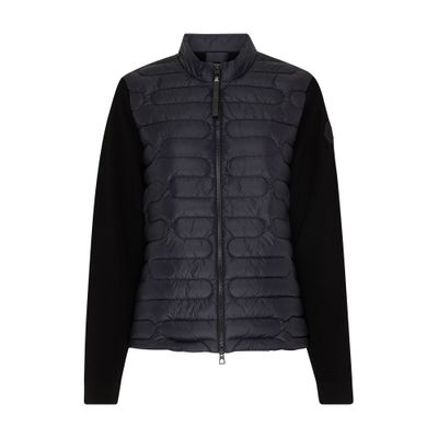 Moncler Bi-material Jacket In Black