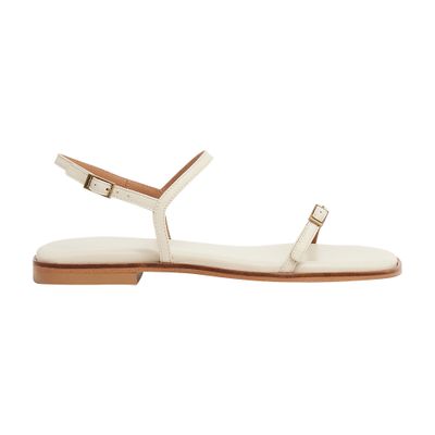 Flattered Alice Leather Sandals In White