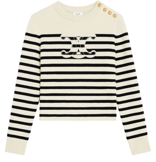 CELINE Crew neck sweater in wool cashmere