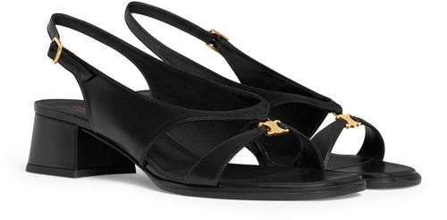 CELINE Celine Clemence Triomphe slingback sandals in calfskin