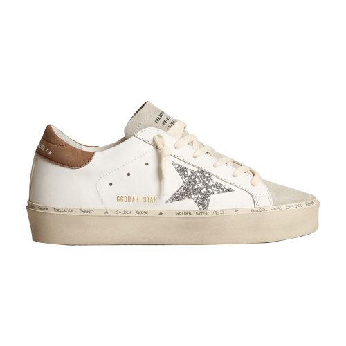 Golden Goose Women's Hi Star Low Top Sneakers In White_ice_silver_taupe