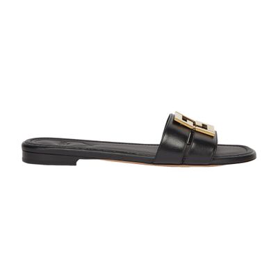 Shop Fendi Ffold Sandals In Black