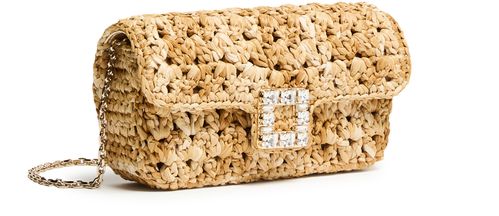 ROGER VIVIER Viv Jeu de Fille raffia clutch