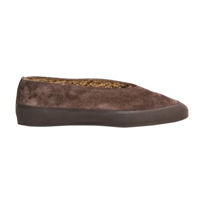 Le Monde Beryl Apres Ski Shearling Ballet Flats In Brown