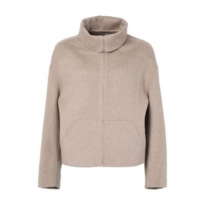 Acne Studios Wool Zip Jacket In Neutral