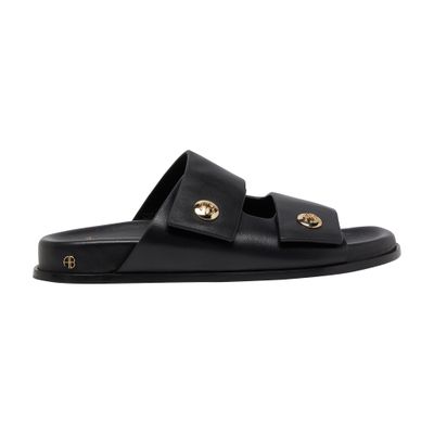 Shop Anine Bing Ella Slides In Black