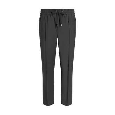 Dolce & Gabbana Wool Jogging Pants In Grey