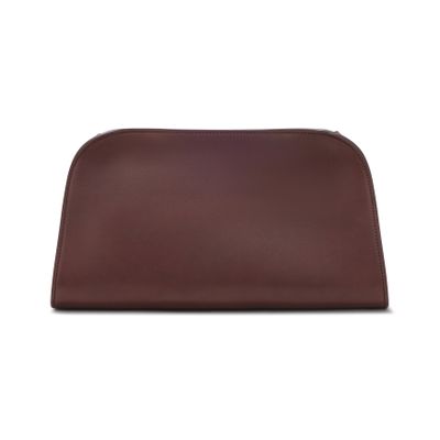 The Row Peggy Clutch In Burgundy