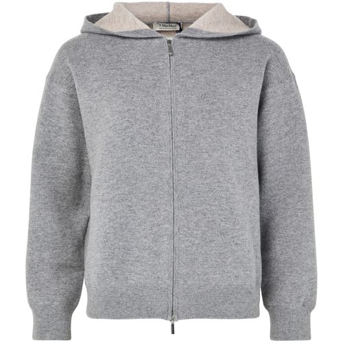 S MAX MARA Zippered cardigan with hood