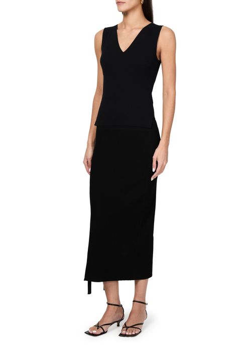 VICTORIA BECKHAM Rib detail v-neck tank