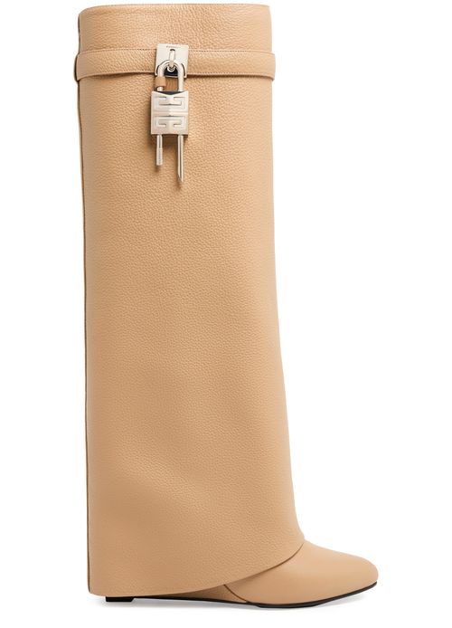 GIVENCHY Shark Lock grained leather boots