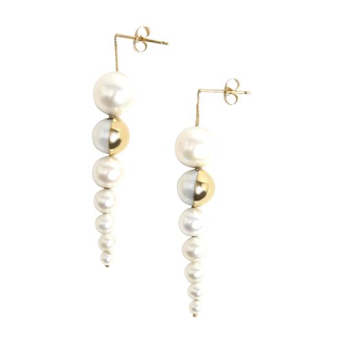 Tasaki 18kt Yellow Gold Shell Earrings In Or_jaune
