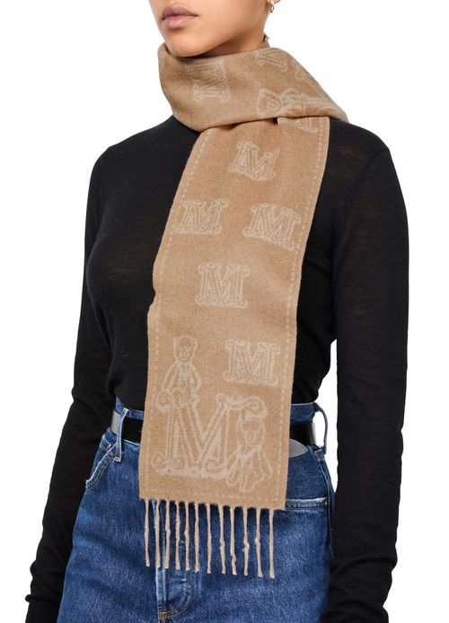MAX MARA Wsanima logo scarf