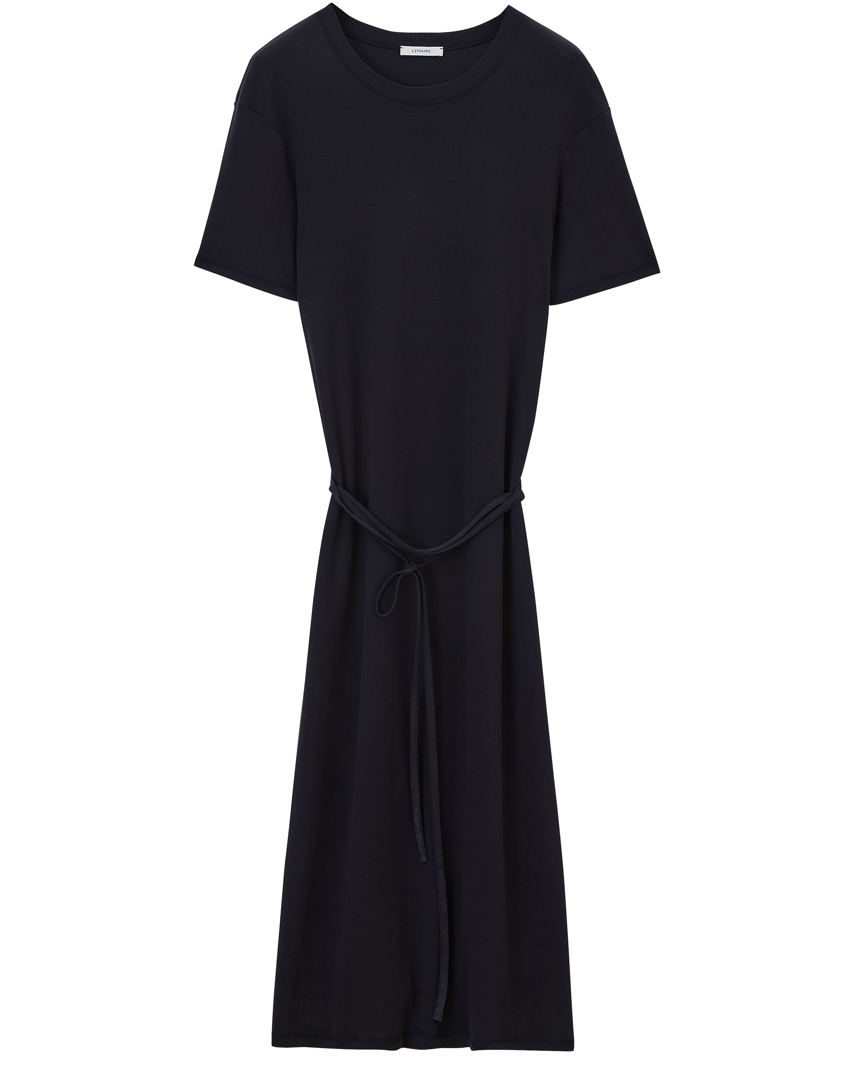 Belted rib t-shirt dress