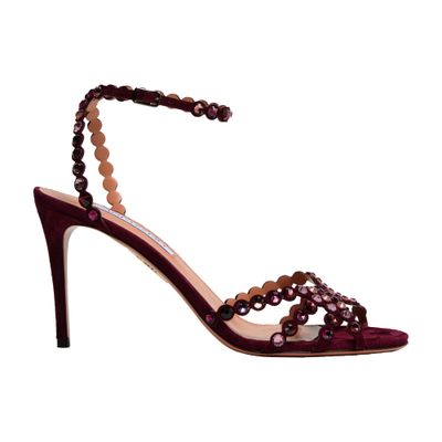 Aquazzura Tequila 85 Sandals In Burgundy