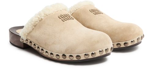 MIU MIU Shearling clogs