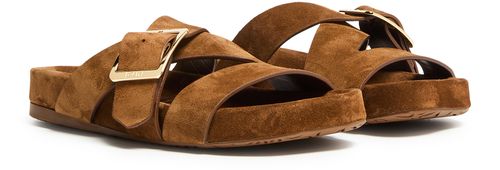 LOEWE Mules Ease en cuir de veau velours avec boucle