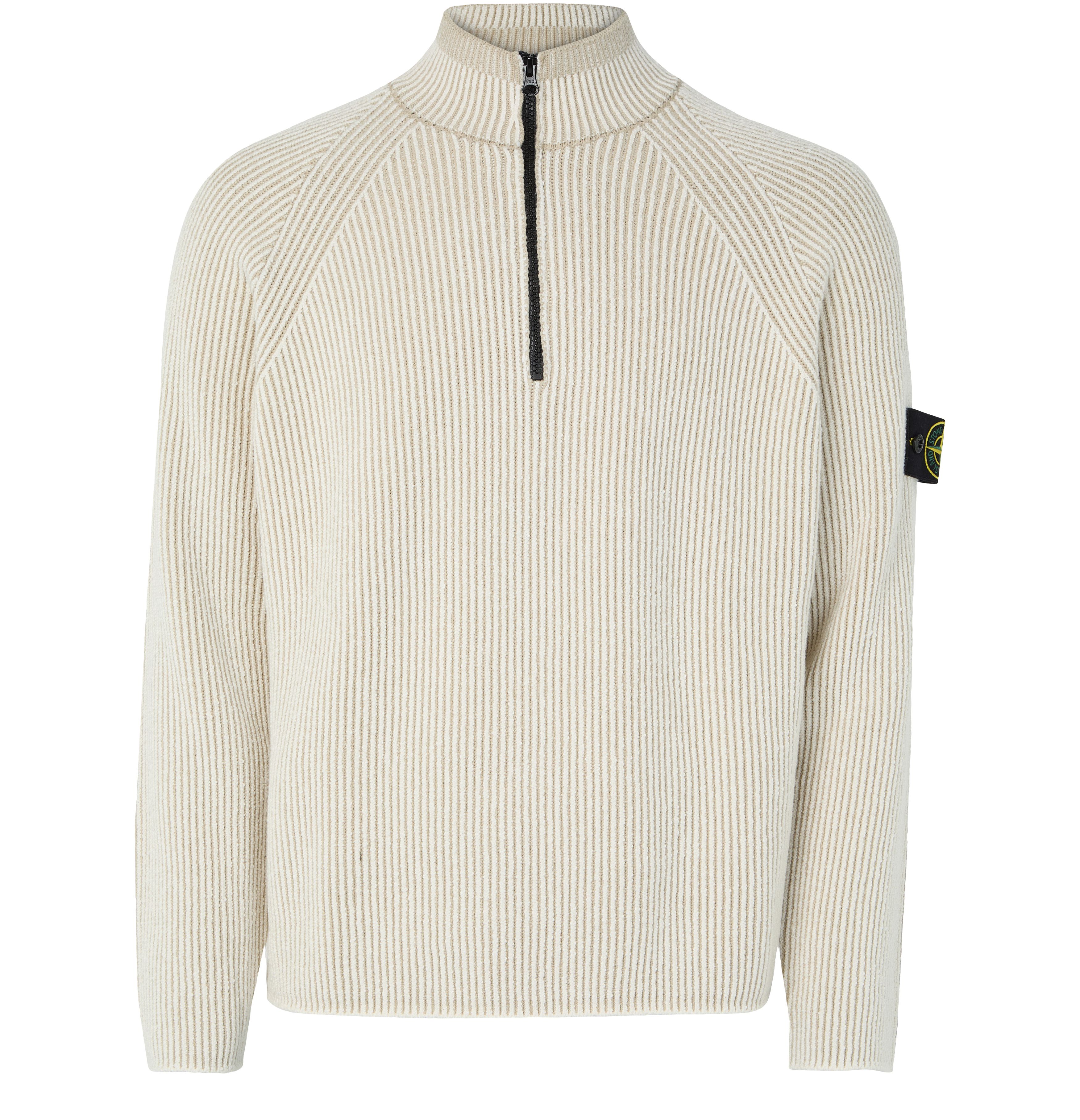 Compass patch half-zipped knitted jumper