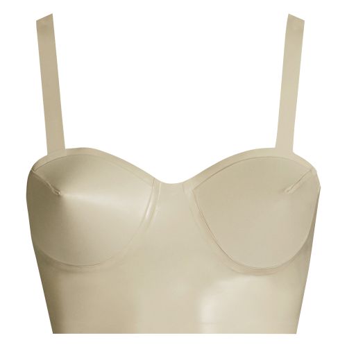 Maison Margiela Latex Bra In Sand