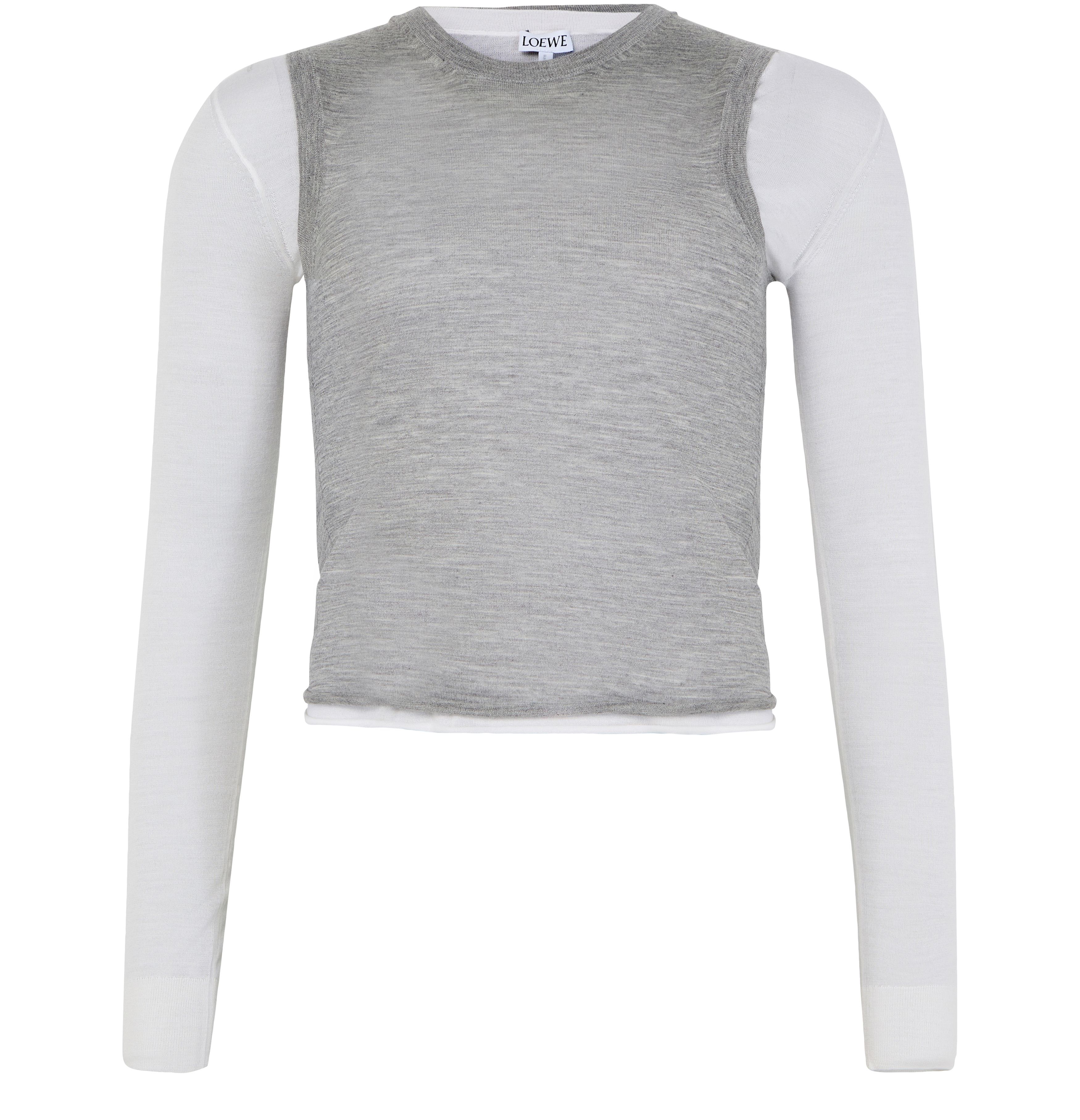Draped sweater in cashmere