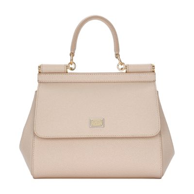 Dolce & Gabbana Small Dauphine Calfskin Sicily Bag In Light Pink 1