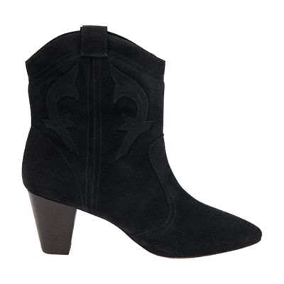 Ba&sh Casey Suede Cowboy Boots In Grey