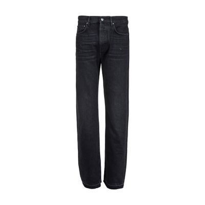 Amiri Straight Cut Loose Jeans In Blue