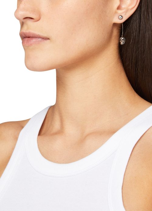 MCQUEEN Paved Skull earrings
