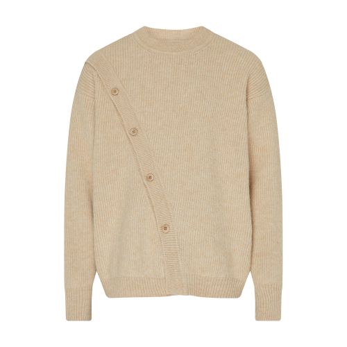 Shop Jacquemus The Pau Cardigan In Beige