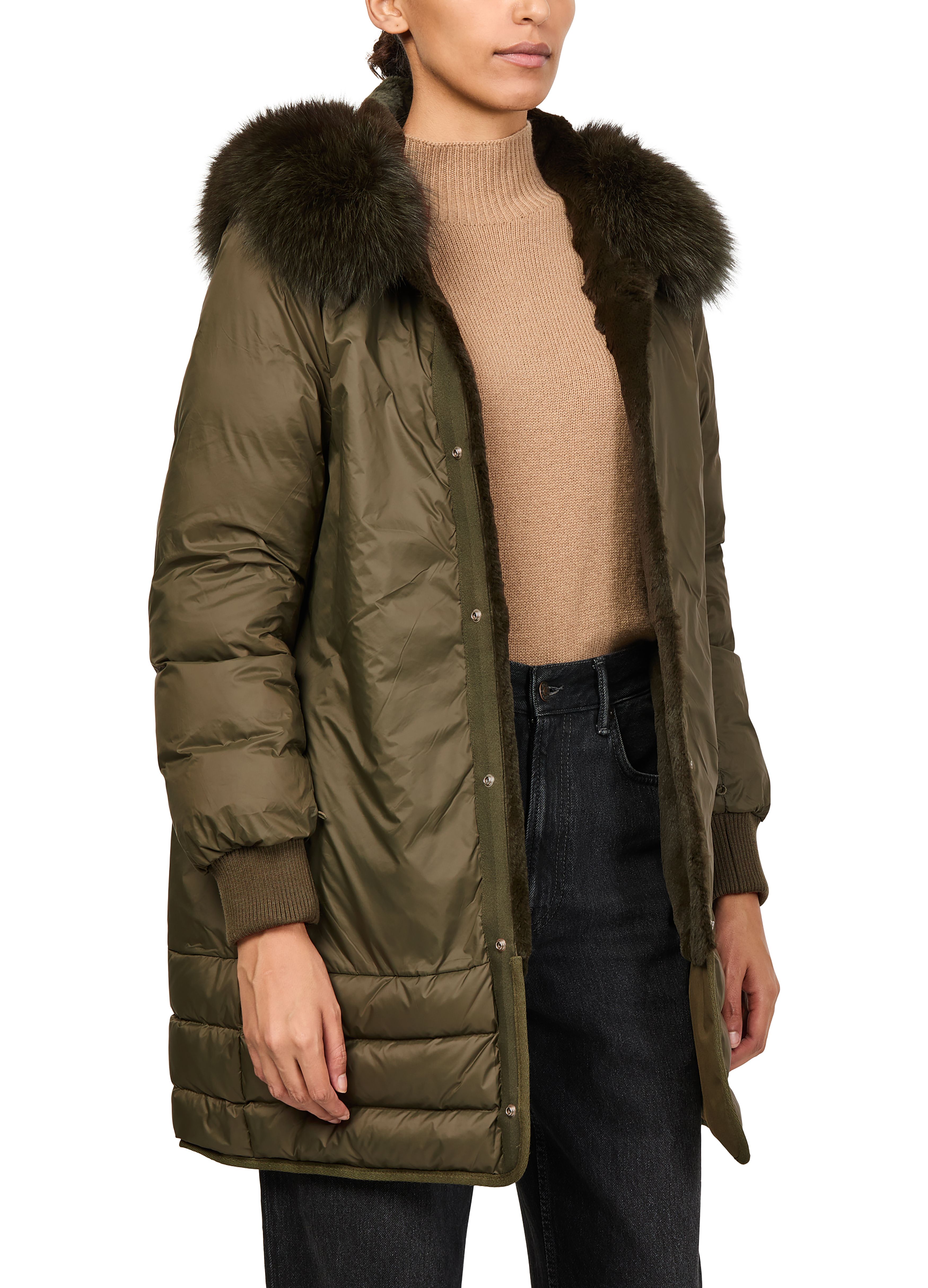 Cotton parka with a hood thumbnail 6
