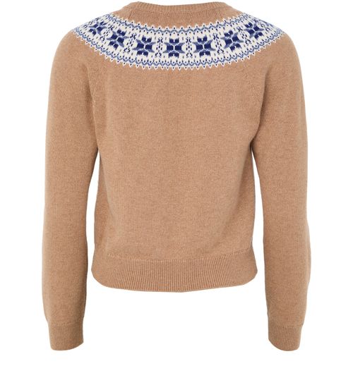 CELINE Crew neck sweater in Fair Isle cashmere