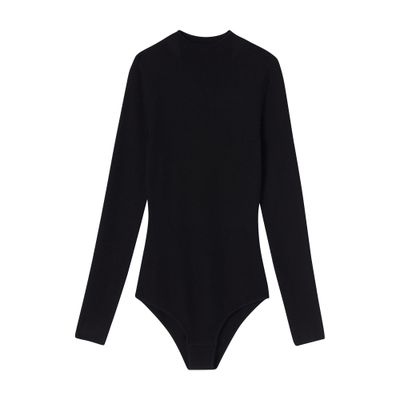 Bompard Plain Knit Bodysuit In Black