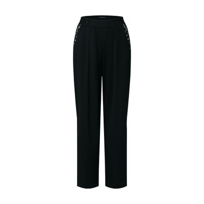 Louis Vuitton Monogram Accent Wide-leg Jogging Pants In Black