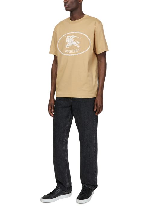 BURBERRY Cotton t-shirt with EKD badge