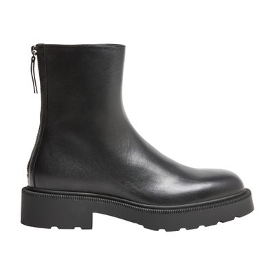 The Row Nobilis Fast Ankle Boots In Leather In Black