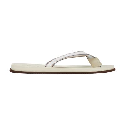 Brunello Cucinelli Rubber Flip-flop Slides In White