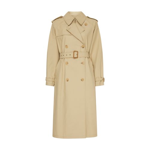 Nili Lotan Tanner Cotton-blend Twill Trench Coat In Khaki