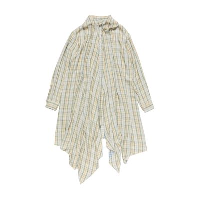 Acne Studios Checked Viscose Mini Shirt Dress In Multi