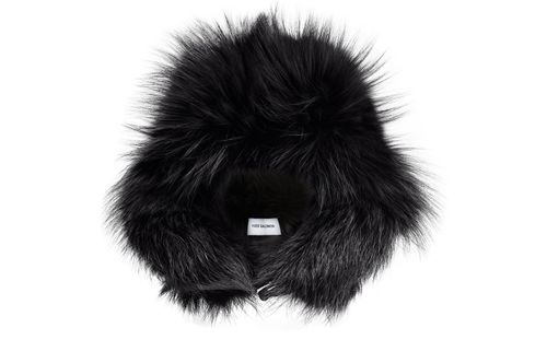 YVES SALOMON Wool and fox fur chapka