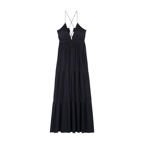 Ba&sh Wasta Pleated Maxi Dress In Black