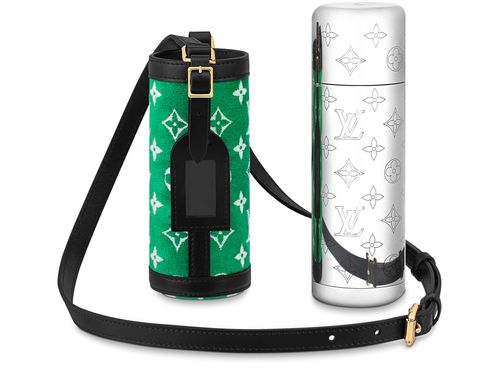 LOUIS VUITTON Flask Holder Monogram Velvet
