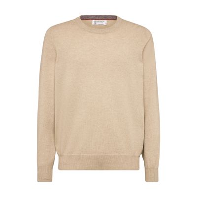 Brunello Cucinelli Cashmere Crew-neck Sweater In Brown