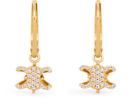 CELINE Triomphe solitaire Sparkle earrings