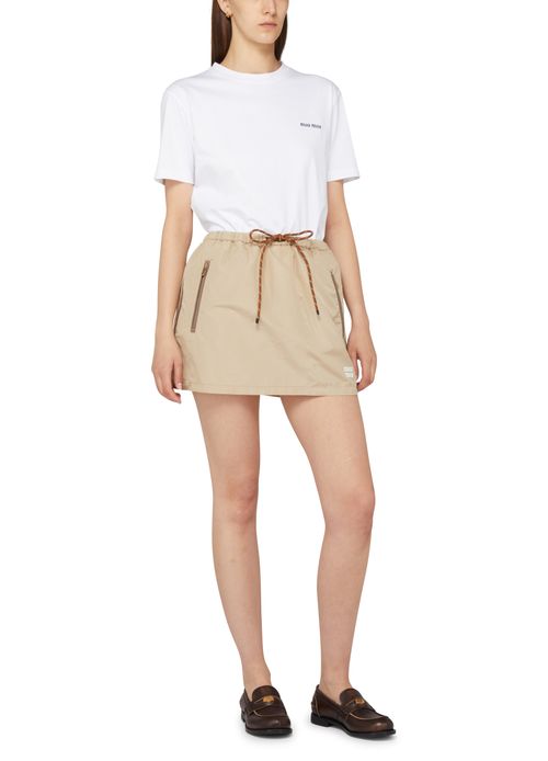 MIU MIU Short skirt in technical fabric