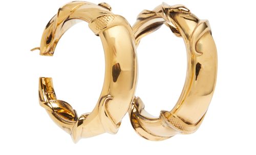 MCQUEEN Snake hoop earrings