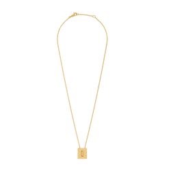 Celine letter pendant necklace in on sale brass