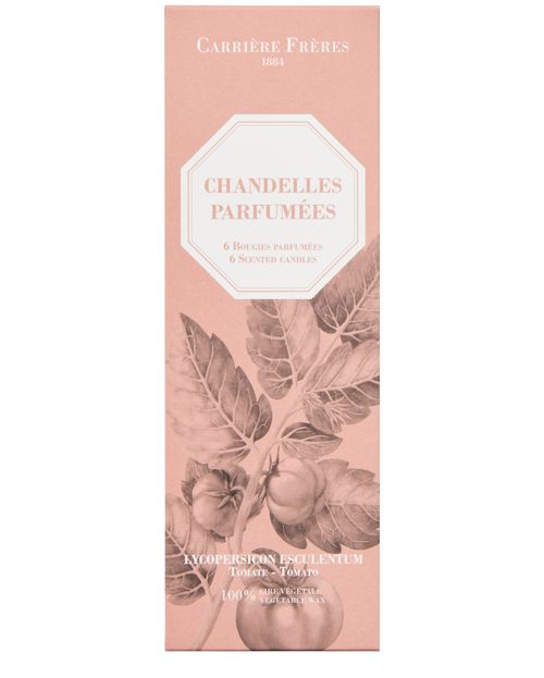 CARRIERE FRERES 6 Scented Taper Candles Tomato